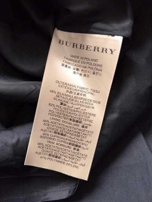 Oryginalna jedwabna spódniczka Burberry