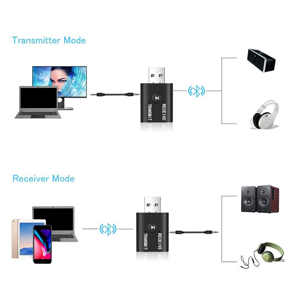 2 в 1 Bluetooth V5.0 TR6 Аудіо Передавач і Приймач (Transmitter+Receiv