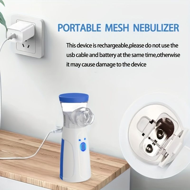 Inhalator siateczkowy nebulizator przenośny bezprzewodowy medyczny