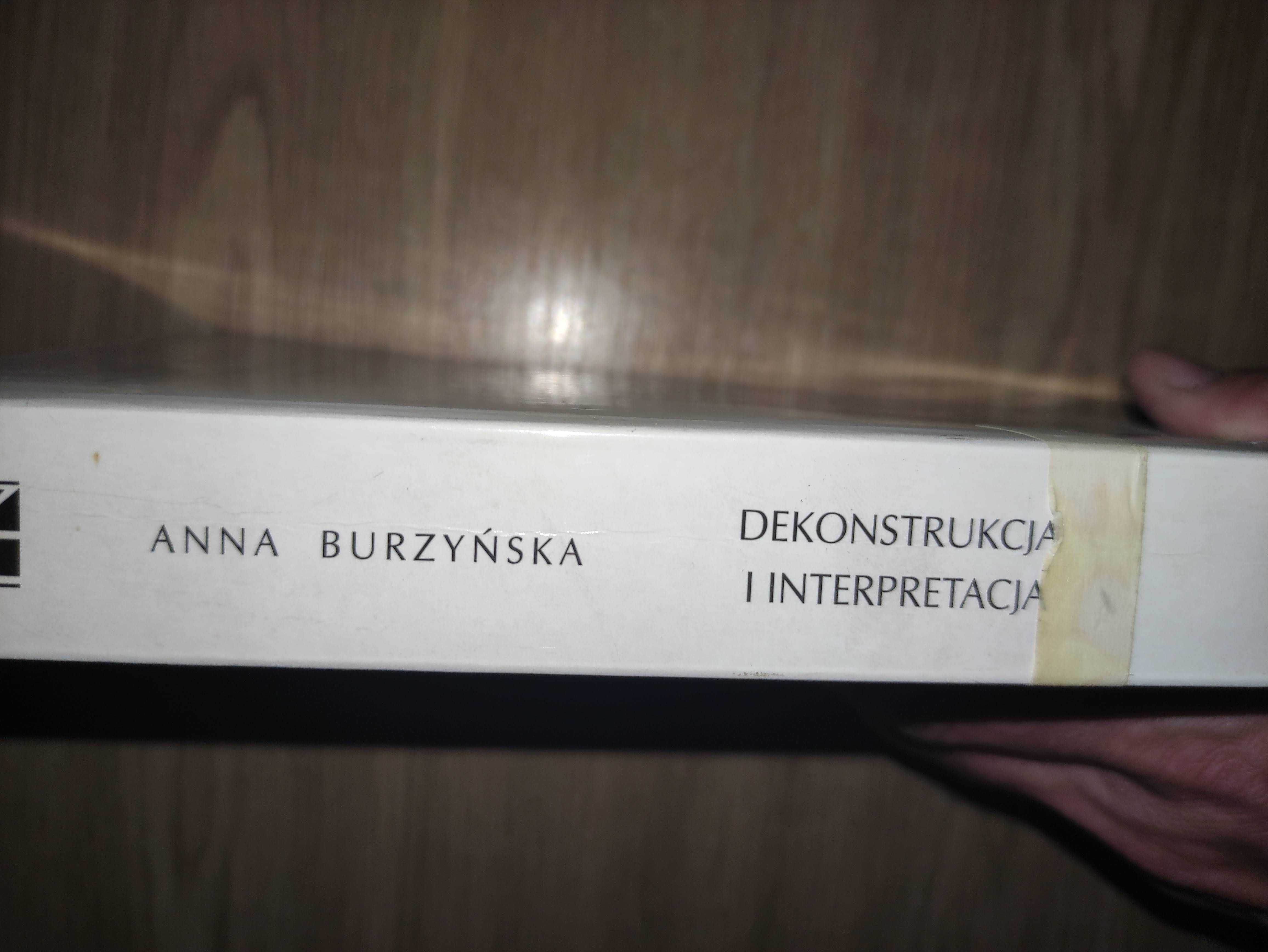 Dekonstrukcja i interpretacja - Anna Burzyńska / unikat!