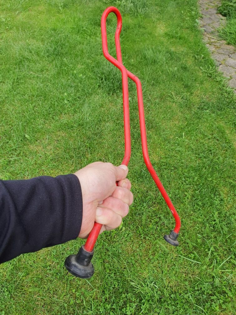 Stojak do roweru super prosty, biały, ostatni, końcówka