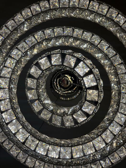 Хрустальная LED люстра Diasha премиум класса на три кольца