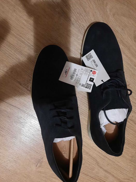 Туфлі замшеві zara 43
