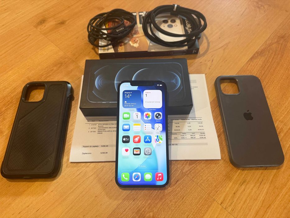 APPLE iPhone 12 PRO 256GB pacific blue niebieski stan BDB jabłko esim
