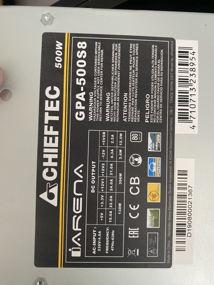 ПК Intel Core i3-8100 ,DDR4-16Gb 240GB SSD 1TbHDD