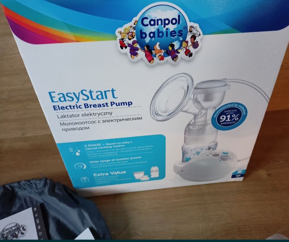 Laktator Canpol easy start +wkładki laktacyjne, magiczny kubeczek