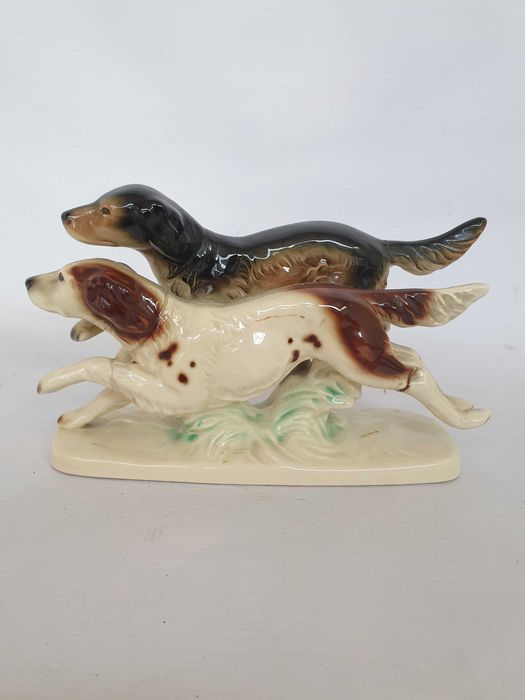 figurka psy gończe porcelanowa mysliwskie