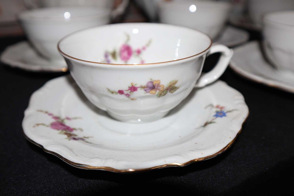 Porcelana Wałbrzych serwis kawa herbata lata 60-te design PRL LSP