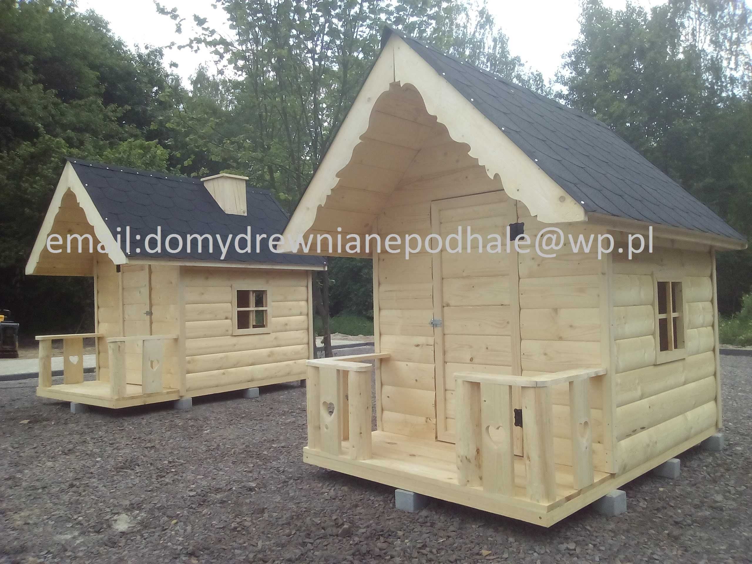 Deska gruba świerkowa + konstrukcja domek dla dzieci drewniany stylowy
