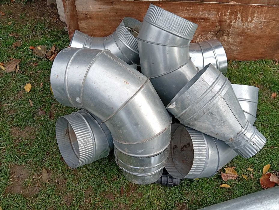 Труба 200 100 оцинковка повітропровід вентиляція оцинкований бу коліна