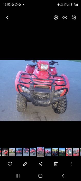 Honda  foreman trx450  500   części  silnika,dyfer,os 500 fi2012,2013r