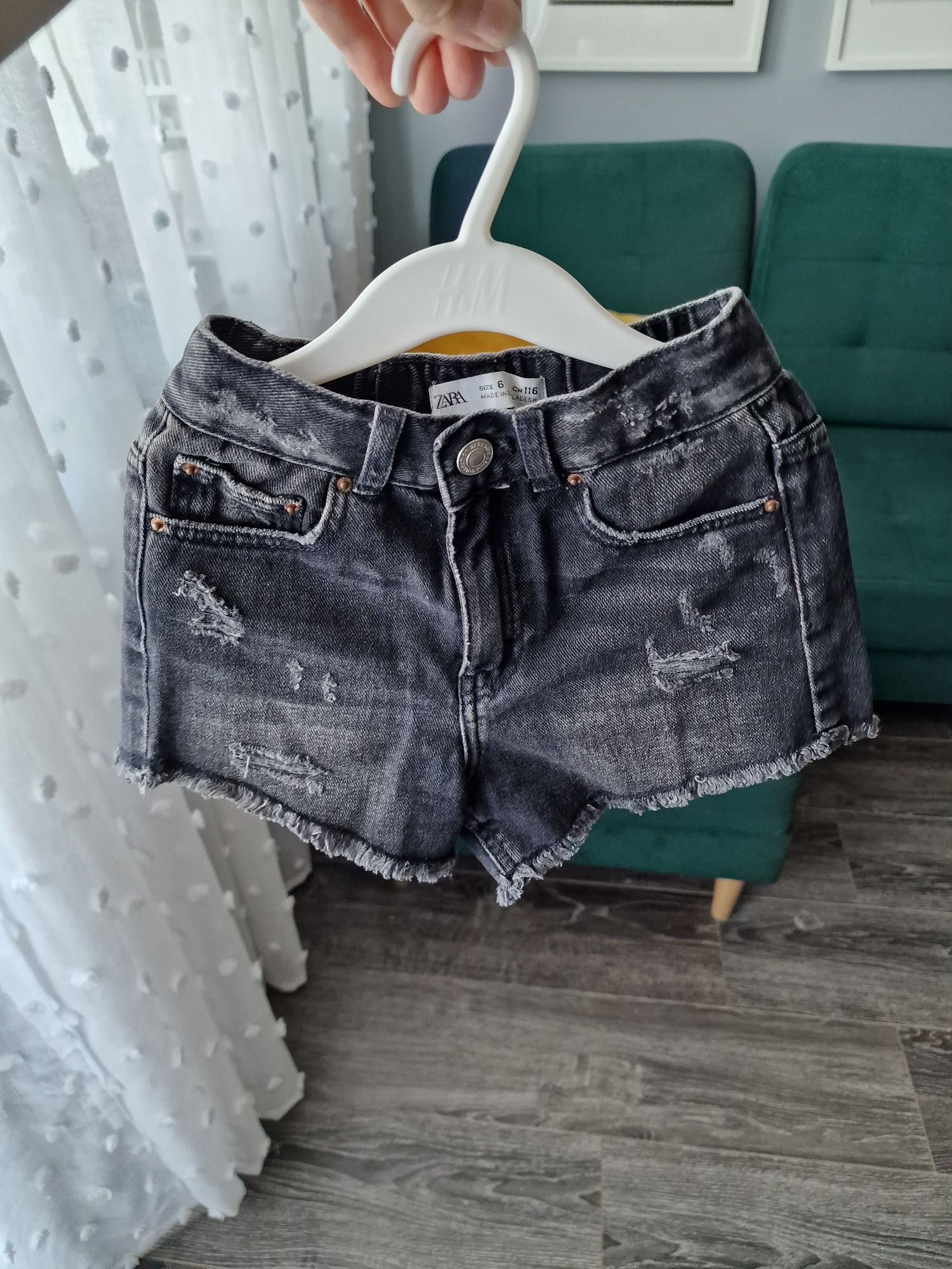 Zara jeansowe spodenki r. 116