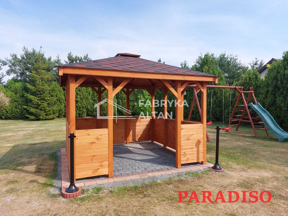 Altana, altanka, ogrodowa, drewniana, 3x3, producent , PARADISO