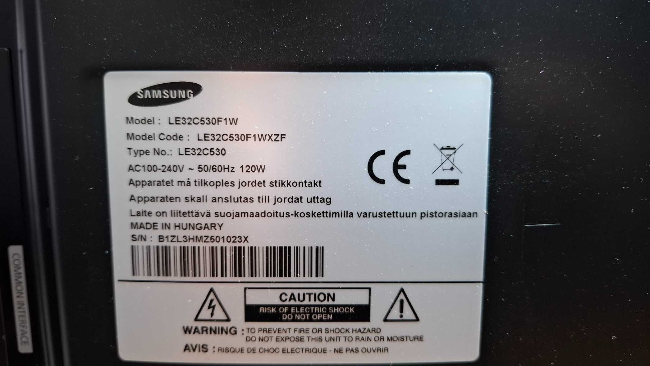 TV Samsung 32" LE32C530