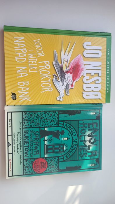 Dwie książki dla nastolatków Jo Nesbo Doktor Proktor i Enola Holmes