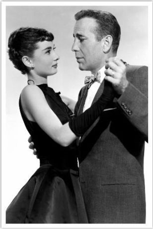 SABRINA (1954) - Humphrey Bogart & Audrey Hepburn - Papel fotográfico