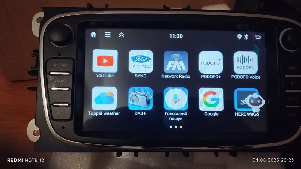 Авто магнітолаFord Mondeo Focus .S-Max.C-Max.Galaxy 7 Сенсорна  2/64 G