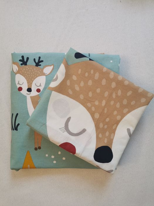 Komplet pościeli motyw leśny, skandynawski 40x60 i 100x135 cm