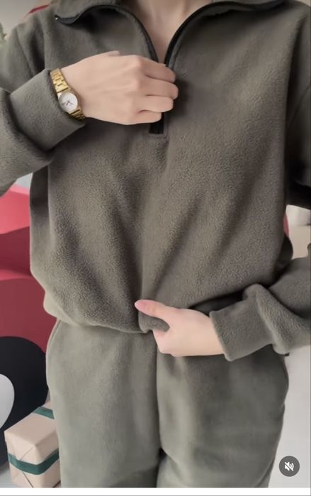 Флісовий костюм кольору хакі