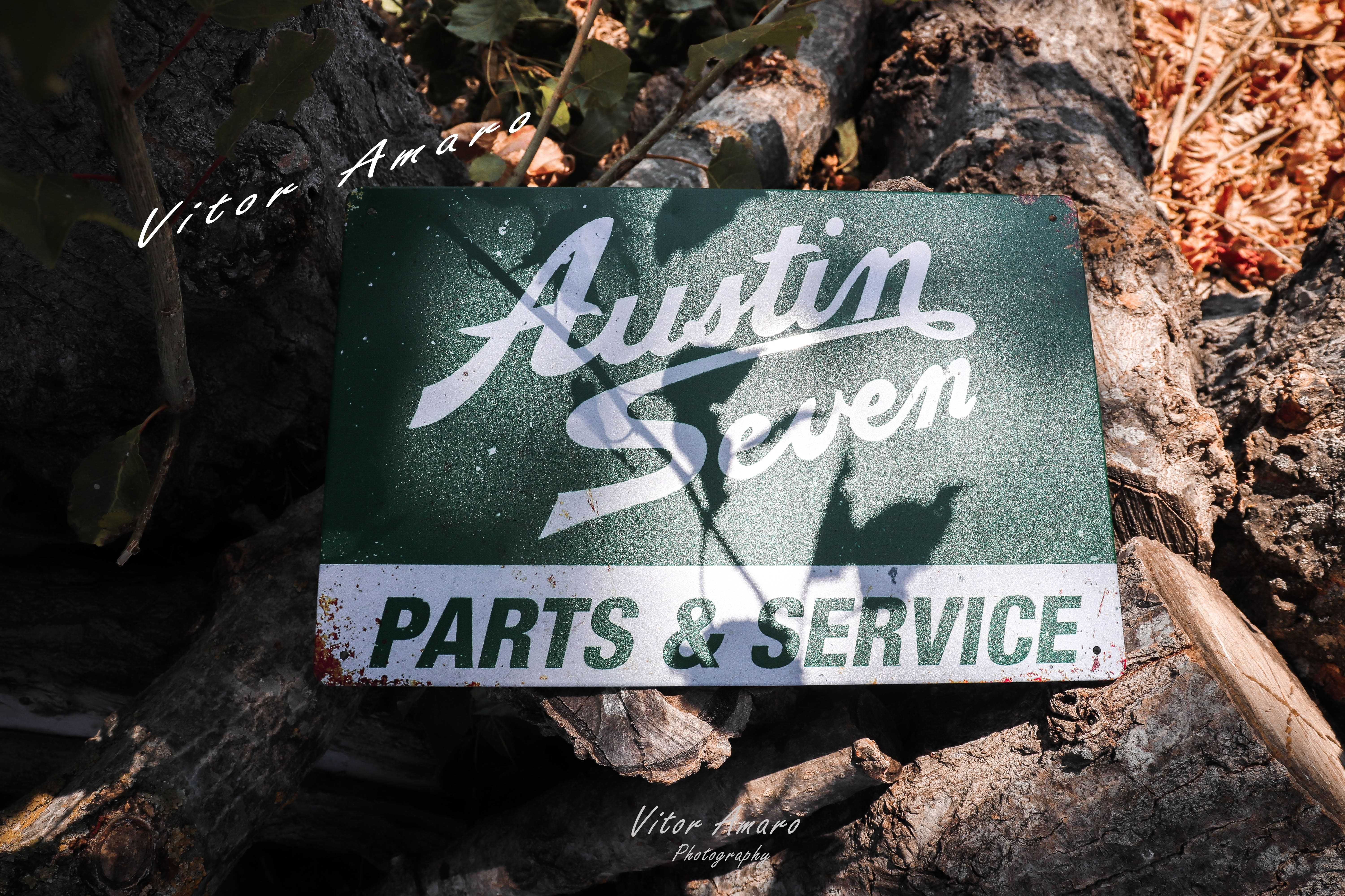 Placa/Chapa de Metal Vintage/Retro Austin Seven | NOVA