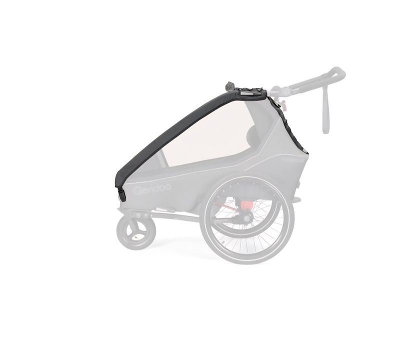 moskitiera folia przeciwdeszczowa przyczepka rowerowa Qeridoo Kidgoo 2