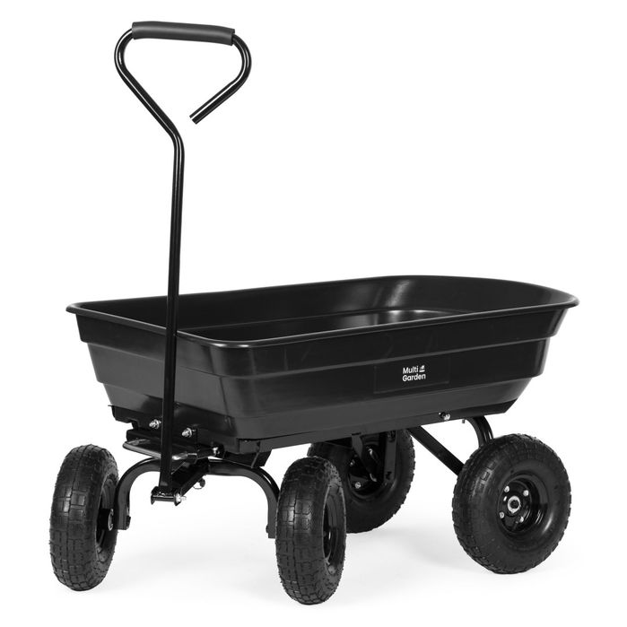 Wózek transportowy ogrodowy taczka wywrotka 75L 200 kg duże pomp koła