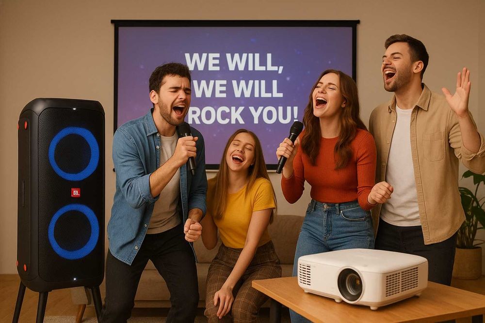 karaoke na imprezę! głośnik JBL +mikrofony + projektor – Bielsko-Biała