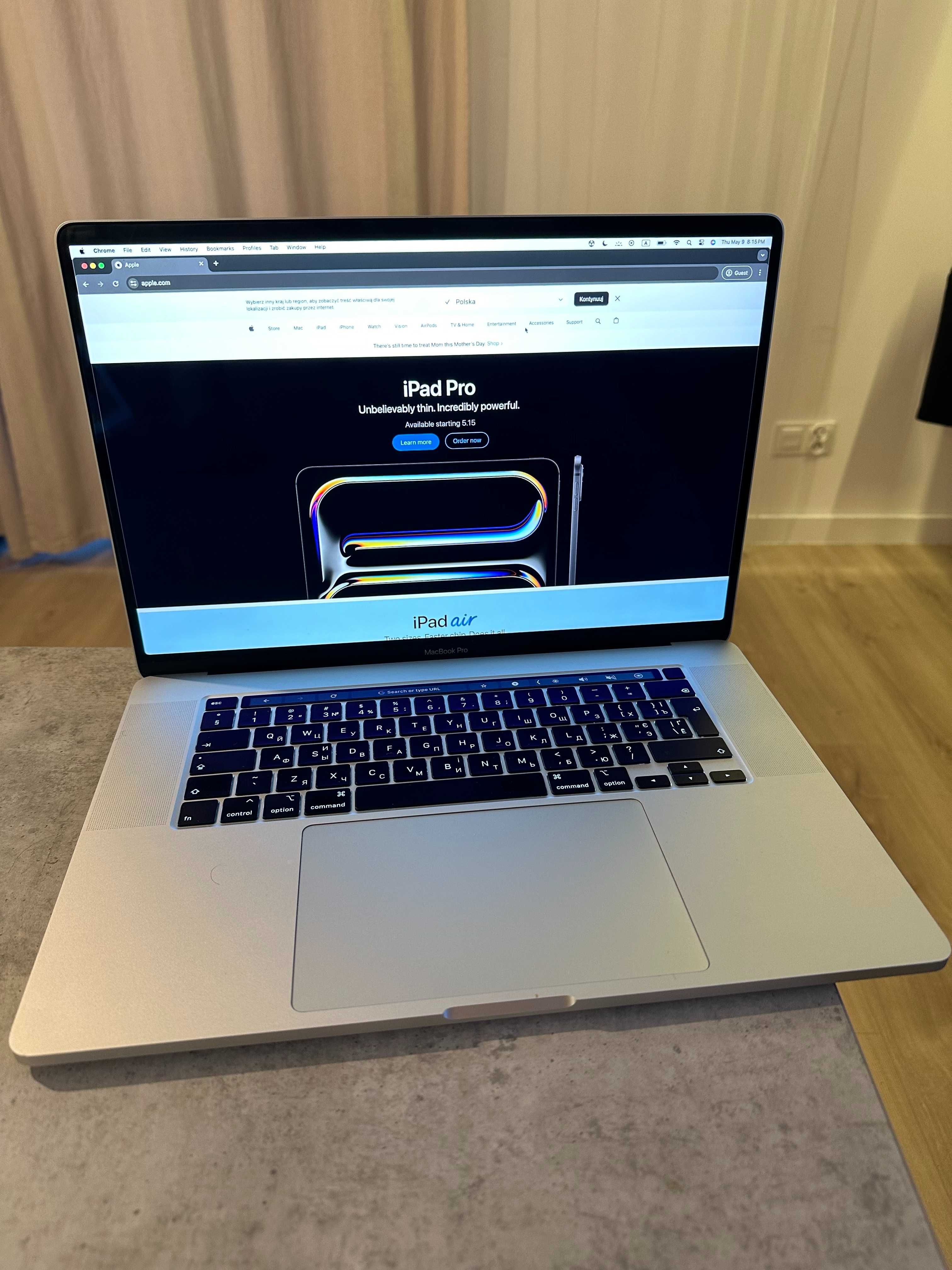 MacBook Pro 16-inch 2019, 16 GB, 1 TB, Intel Core i9