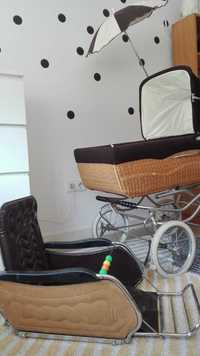 Berço/carrinho de bebé vintage / nórdico original dos anos 50