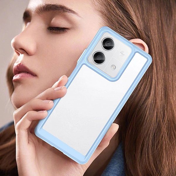 Etui Outer Space Case z żelową ramką do Xiaomi Redmi Note 13/5G - nieb