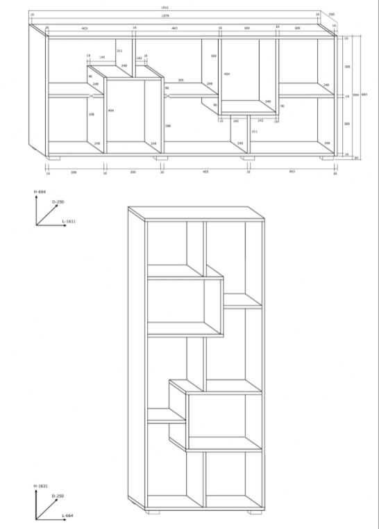 Regał 68 cm x 163 cm dąb sonoma