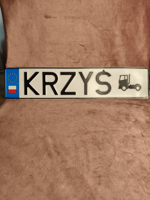 Metalowa tabliczka imienna Krzyś 191