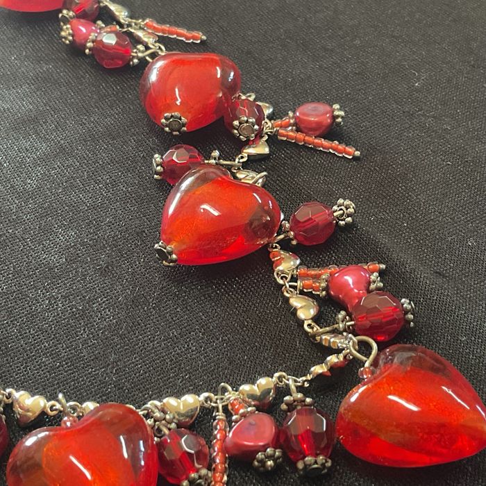 Colar tema corações 56 cm