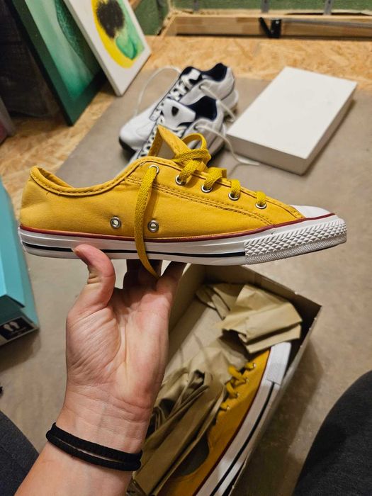 Buty Converse 37, wkładka 23cm, trampki, niskie, żółte