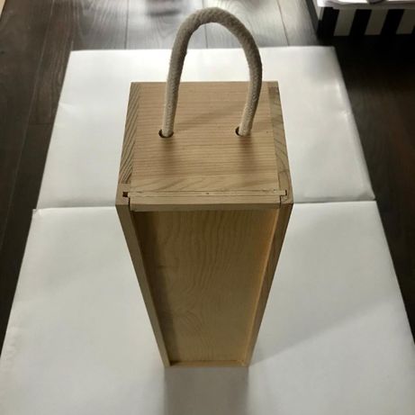 Drewniana skrzynka, pudełko na wino, decoupage, drewno