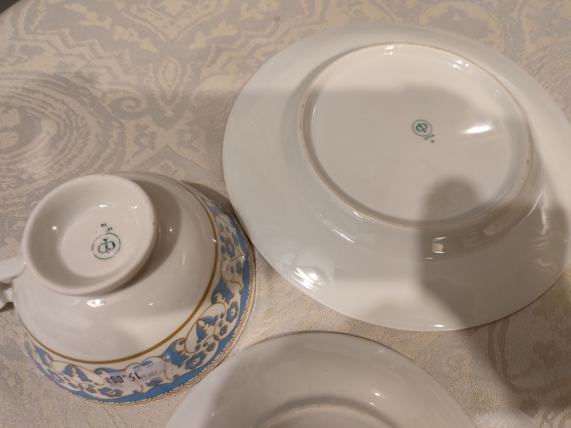 Śliczne stare trio porcelana Lettin