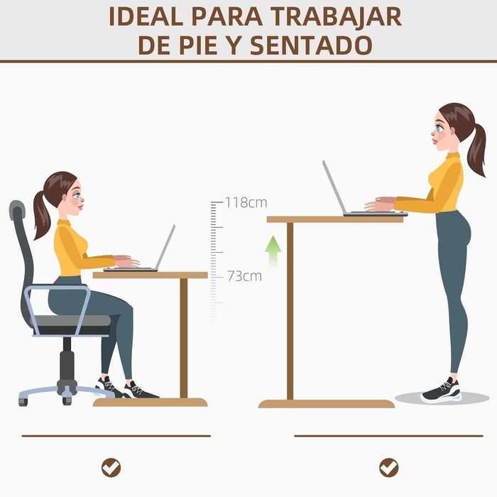 Secretária elétrica altura ajustável entre 73-118cm tampo 120x60 NOVO
