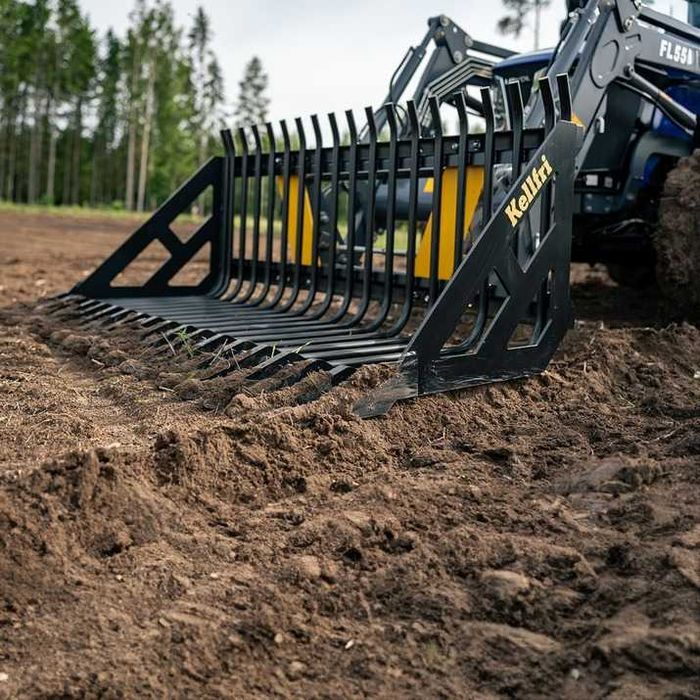 Widły do kamieni 2,0 m, przykręcane mocowanie Euro