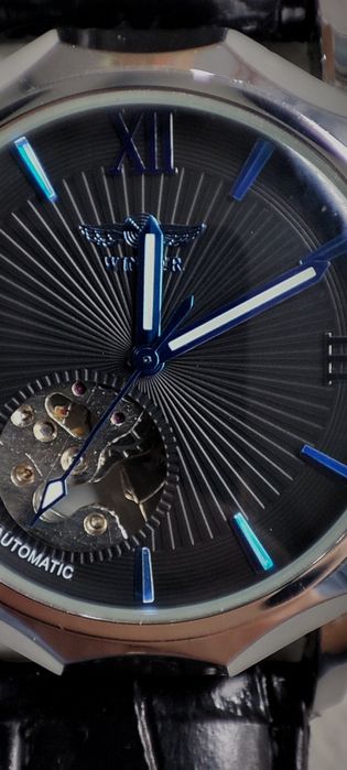 Zegarek automatyczny open heart Winner 42mm/14mm