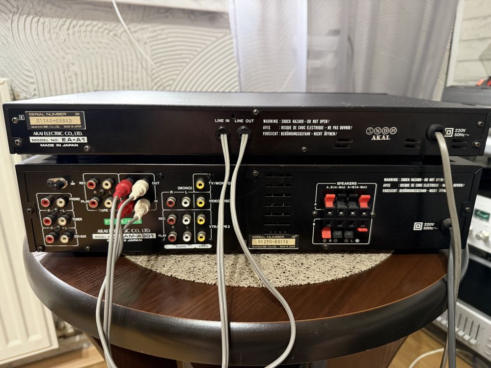 Zestaw vintage - akai wzmacniacz i equalizer