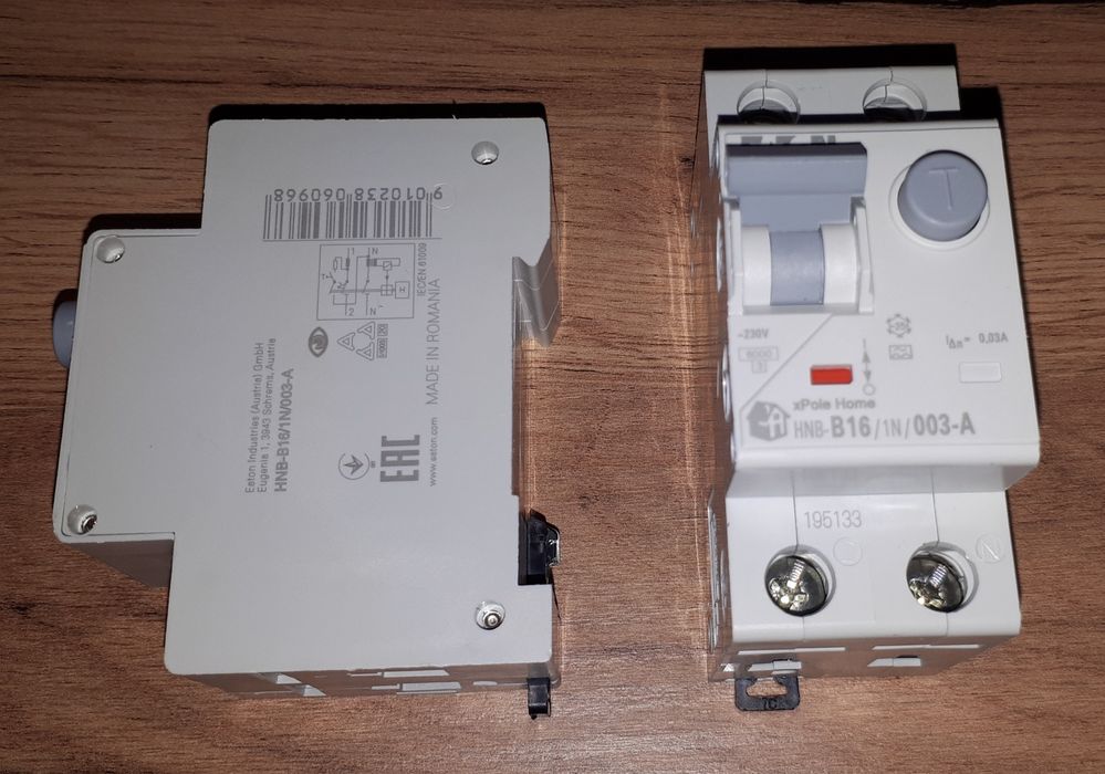NOWY wylacznik RCBO Eaton B-16, 30mA