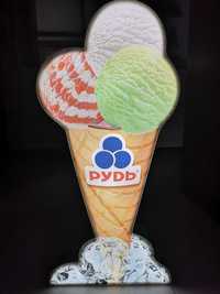 Лайтбокс реклама мороженого рудь рекламный мимоход морозиво мімохід