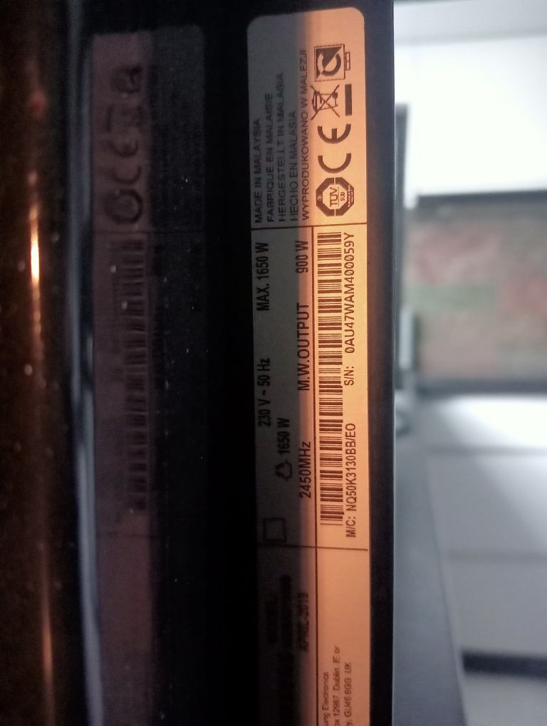 Mikrofalówka SAMSUNG  do zabudowy NQ50K3130BB/Eo