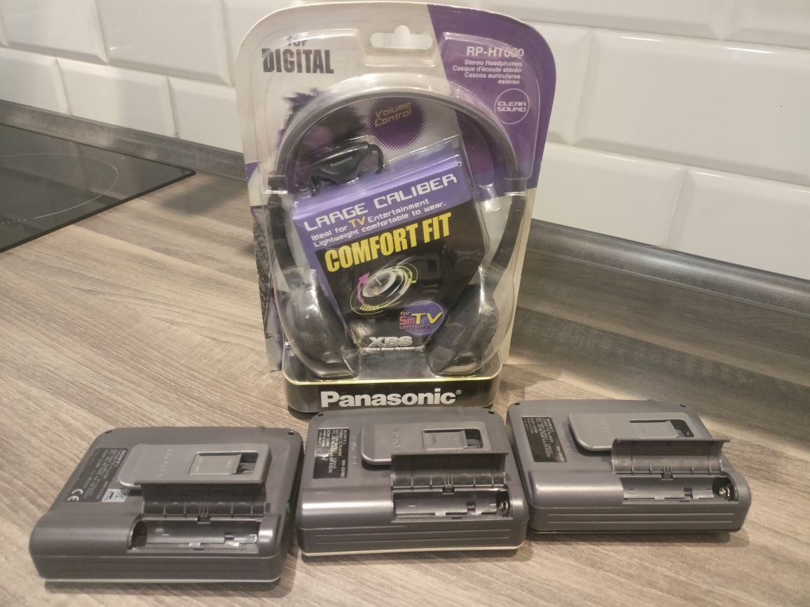Walkman Sony WM-EX 190, WM-EX 192, WM-EX 194 + słuchawki Panasonic