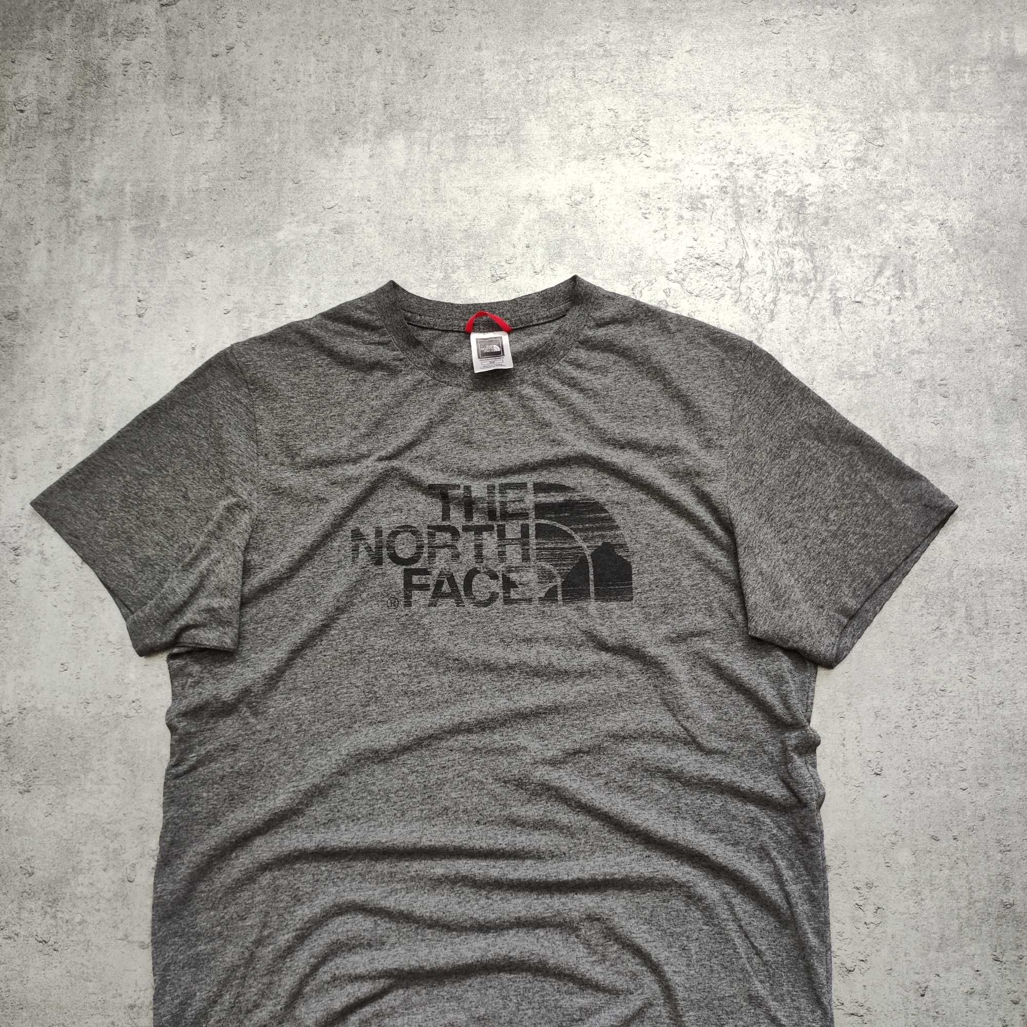 MĘSKA Koszulka Bawełna Duże Logo Szara Trekking TNF The North Face
