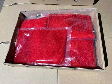 Красная Икра летучей рыбы имитированная 0.5 кг пакет