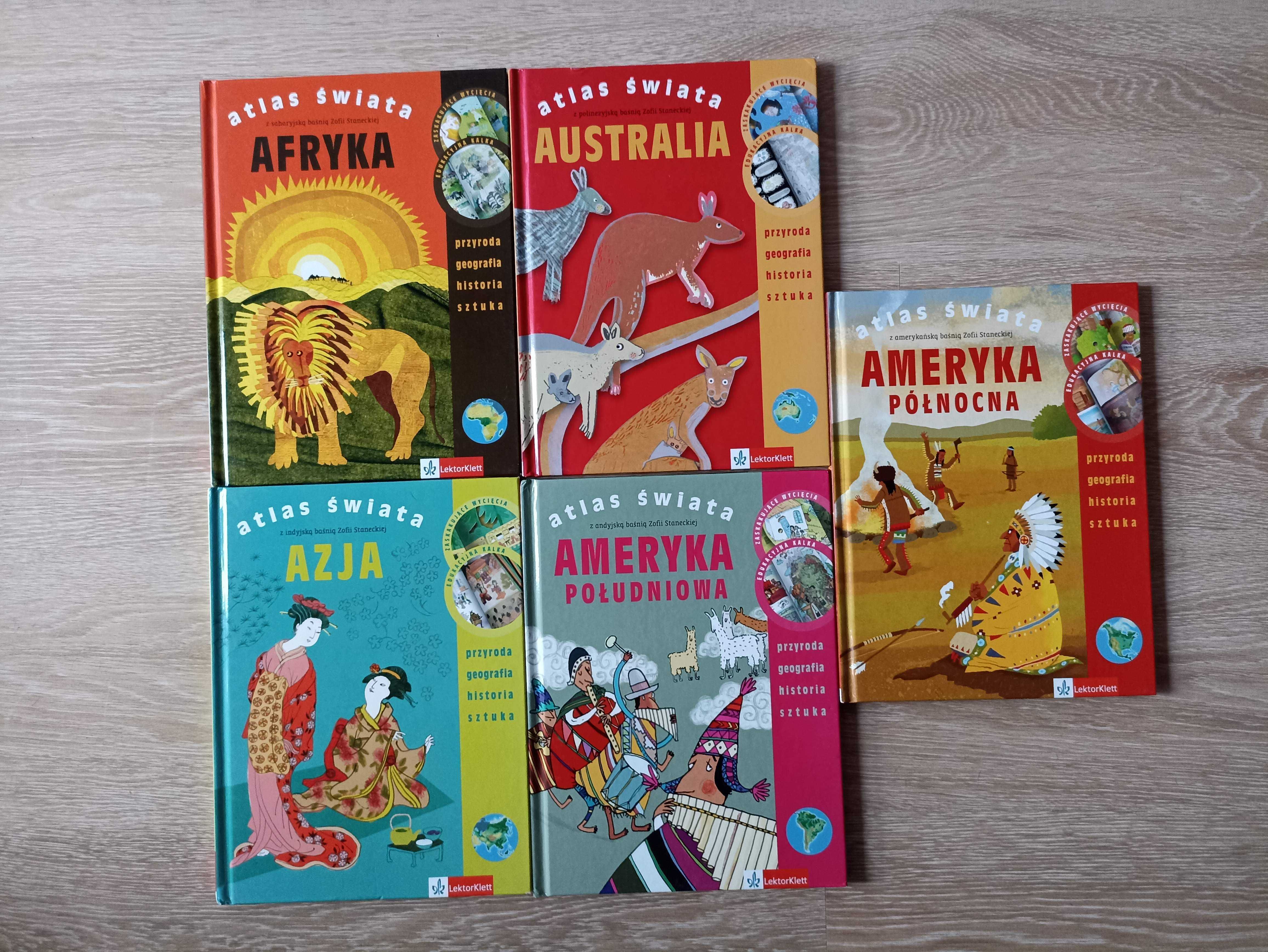 Atlas Świata LektorKlett - 5 części - stand bdb