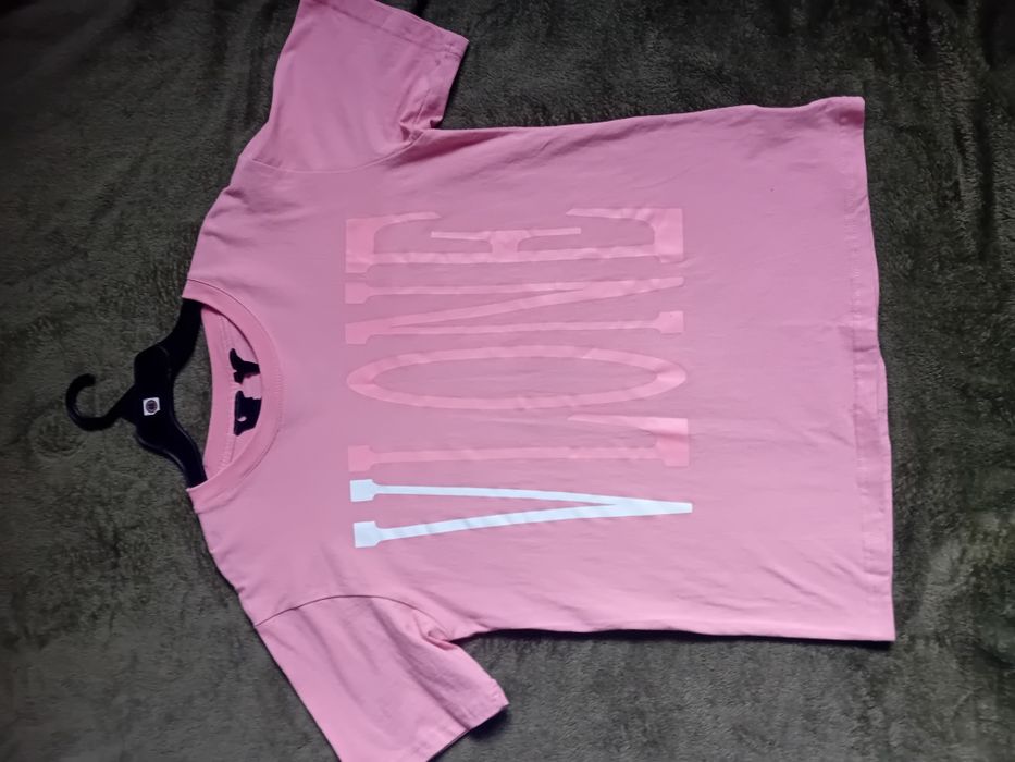 #Vlone T-shirt nowy ciemno  różowy