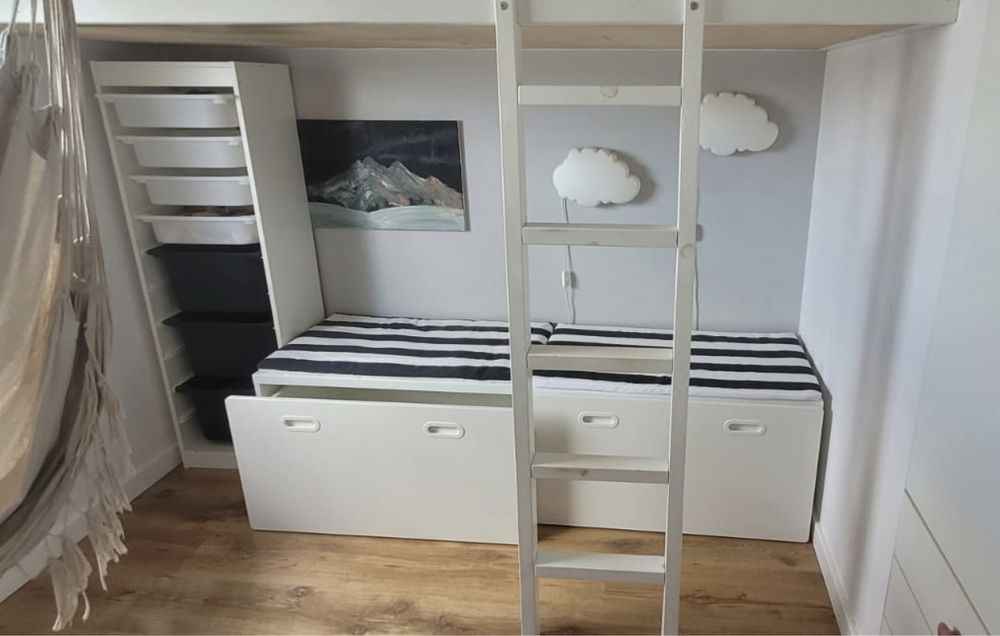 SMASTAD Ikea (starsza kolekcja) skrzynie/ławki z pojemnikiem wyjezdnym