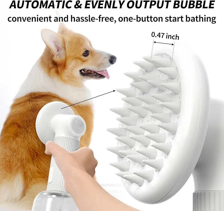 Escova de animais de estimação de vapor automática de jaqueta com disp
